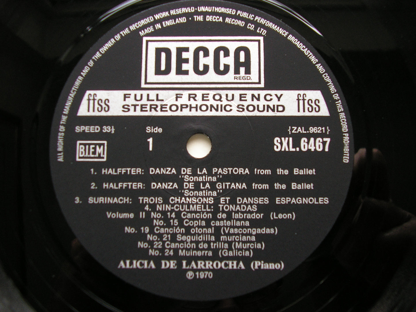 ALICIA DE LARROCHA PLAYS SPANISH PIANO MUSIC SXL 6467