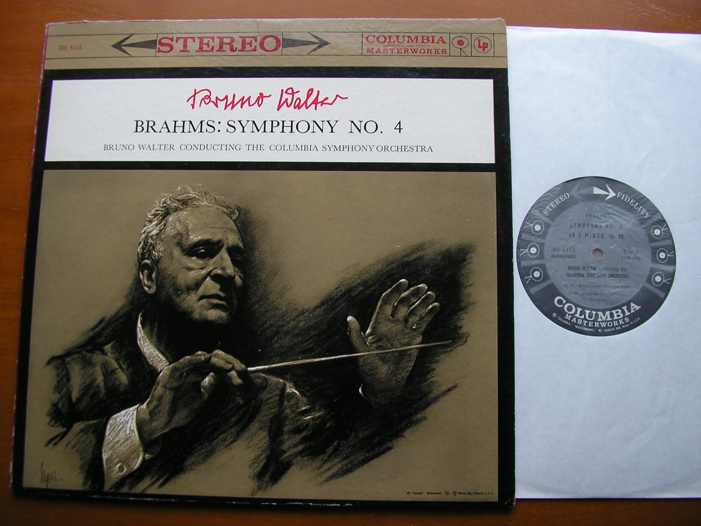 BRAHMS: SYMPHONY No. 4 WALTER / COLUMBIA SYMPHONY MS 6113