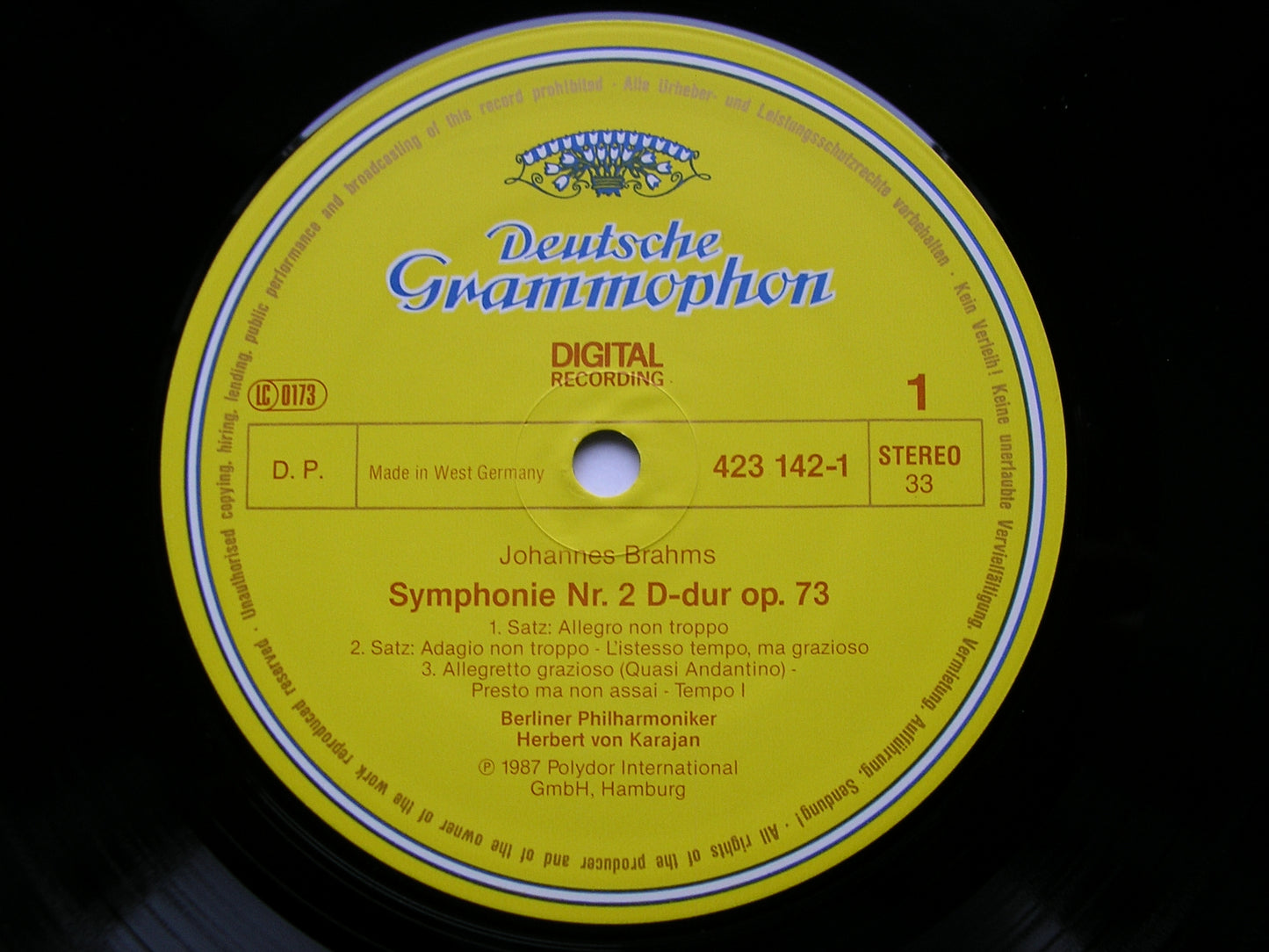 BRAHMS: THE FOUR SYMPHONIES / TRAGIC OVERTURE / HAYDN VARIATIONS KARAJAN / BERLIN PHILHARMONIC 4LP
