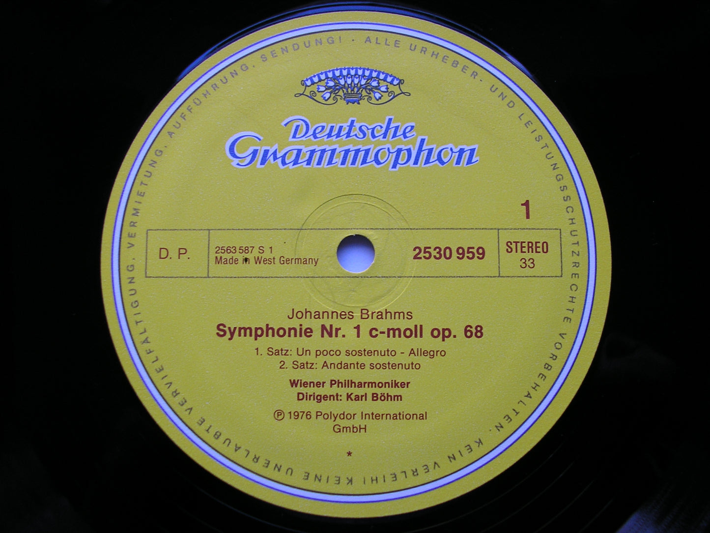 BRAHMS: THE FOUR SYMPHONIES / ALTO RHAPSODY / TRAGIC OVERTURE / HAYDN VARIATIONS BOHM / VIENNA PHILHARMONIC ORCHESTRA 4 LP
