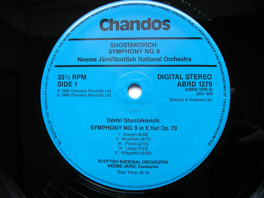 SHOSTAKOVICH: SYMPHONY No. 9 / Suite from KATERINA ISMAILOVA    JARVI / SCOTTISH NATIONAL ORCHESTRA    ABRD 1279
