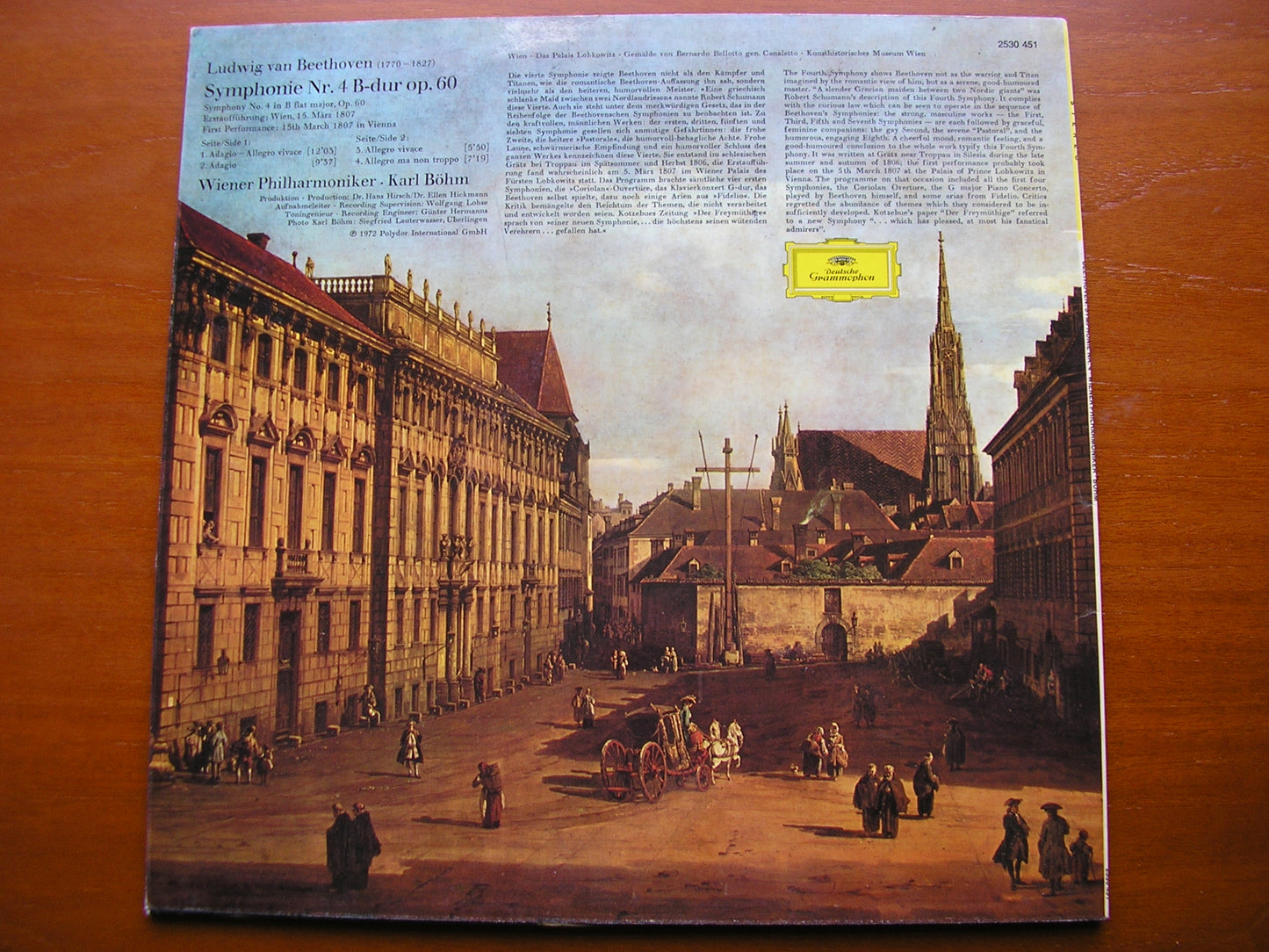 BEETHOVEN: SYMPHONY No. 4 BOHM / VIENNA PHILHARMONIC 2530 451