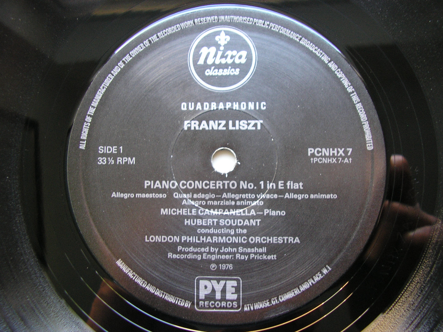 LISZT: PIANO CONCERTOS Nos. 1 & 2 CAMPANELLA / LONDON PHILHARMONIC / SOUDANT PCNHX 7