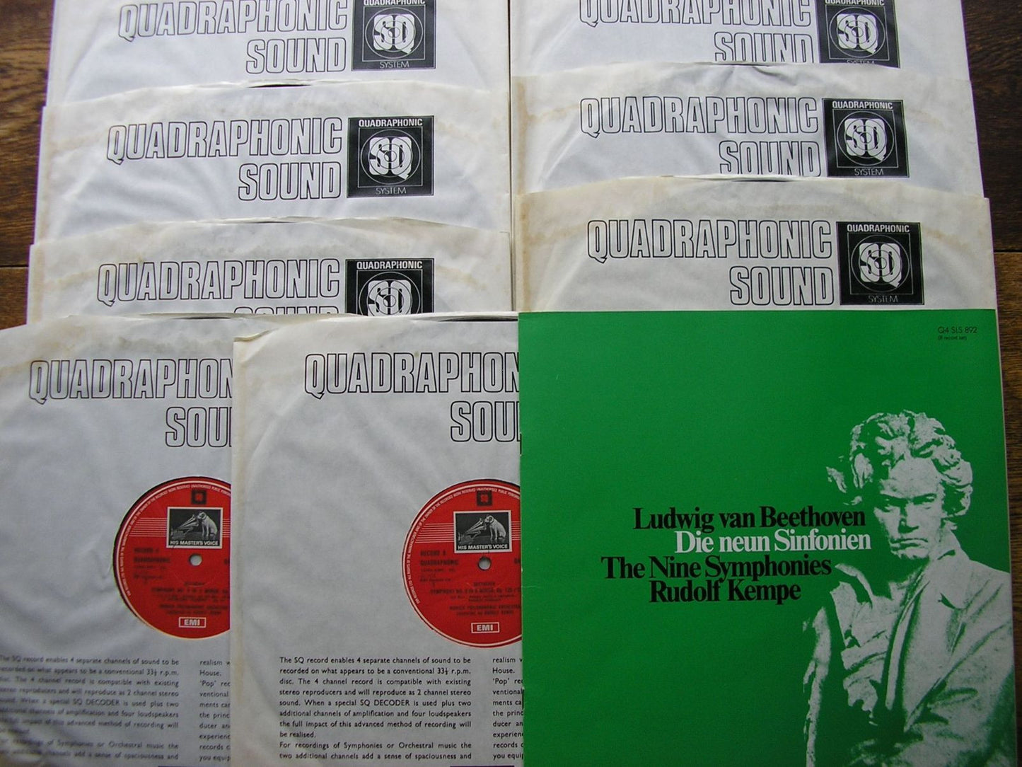1974, leaflet, quadraphonic, pressings, wear, front, corners, sides, intact,