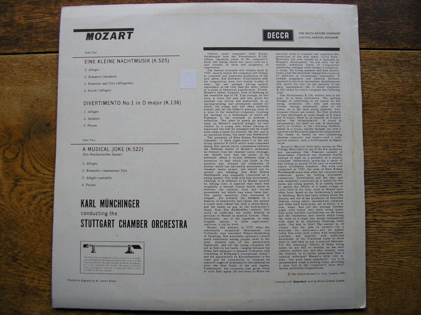 decca, 2270, 1961, wide, band, grooved,