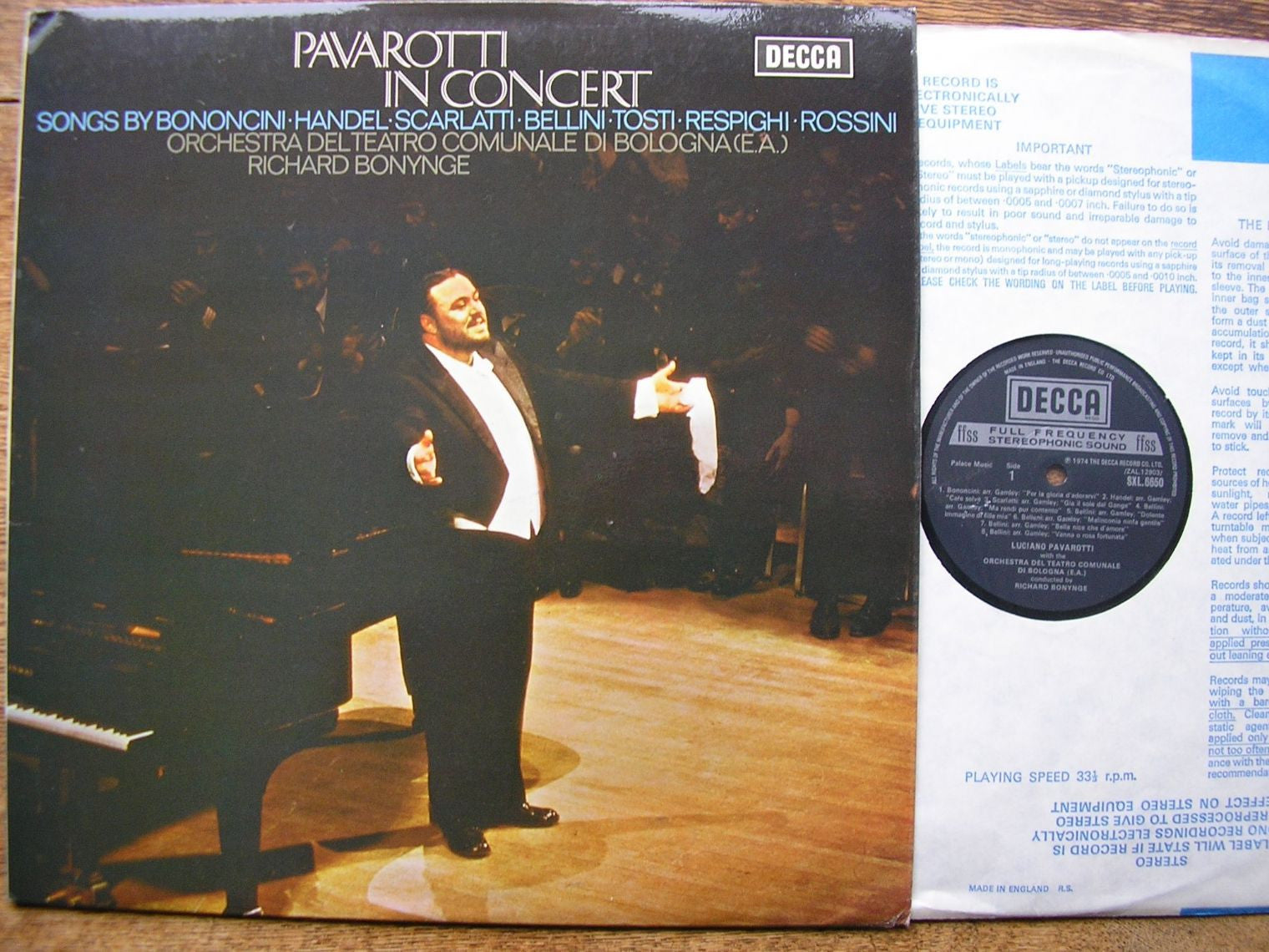 decca, 6650, 1974, narrow, band, leaflet,