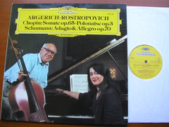 CHOPIN: SONATA Op. 65 / POLONAISE Op. 3 / SCHUMANN: ADAGIO & ALLEGRO Op.70     ARGERICH / ROSTROPOVICH   2531 201