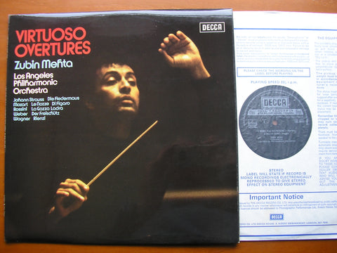 VIRTUOSO OVERTURES: WAGNER / WEBER / ROSSINI / MOZART / STRAUSS     MEHTA / LOS ANGELES PHILHARMONIC    SXL 6643