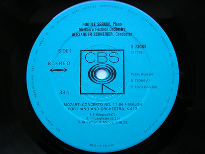 MOZART: PIANO CONCERTOS Nos. 11 & 12     SERKIN / MARLBORO FESTIVAL ORCHESTRA / SCHNEIDER    73084