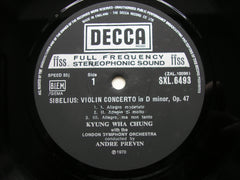 TCHAIKOVSKY & SIBELIUS: VIOLIN CONCERTOS     CHUNG / LONDON SYMPHONY / ANDRE PREVIN    SXL 6493