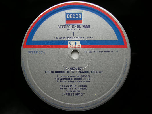 MENDELSSOHN & TCHAIKOVSKY: VIOLIN CONCERTOS     CHUNG / MONTREAL SYMPHONY / DUTOIT    SXDL 7558