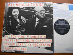 WALTON & STRAVINSKY: VIOLIN CONCERTOS   CHUNG / LONDON SYMPHONY / PREVIN    SXL 6601