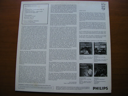 SIBELIUS: SYMPHONY No. 1 / FINLANDIA       DAVIS / BOSTON SYMPHONY    9500 140