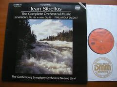 SIBELIUS: SYMPHONY No. 1 / FINLANDIA    JARVI / GOTHENBURG SYMPHONY     BIS LP 221