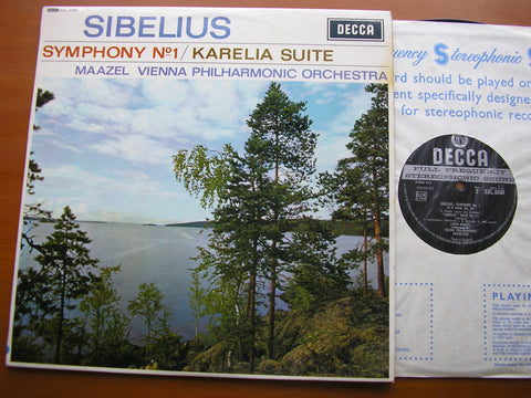 SIBELIUS: SYMPHONY No. 1 / KARELIA SUITE     MAAZEL / VIENNA PHILHARMONIC    SXL 6084