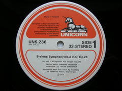 BRAHMS: SYMPHONY No. 2   HORENSTEIN / DANISH RADIO ORCHESTRA    UNS 236