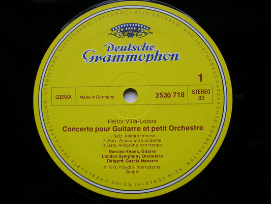 VILLA - LOBOS & CASTELNUOVO - TEDESCO: GUITAR CONCERTOS     YEPES / LONDON SYMPHONY / NAVARRO     2530 718