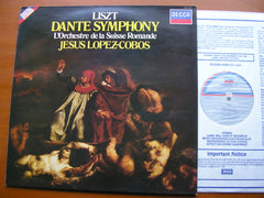 LISZT: DANTE SYMPHONY     LOPEZ - COBOS / SUISSE ROMANDE ORCHESTRA     SXDL 7542