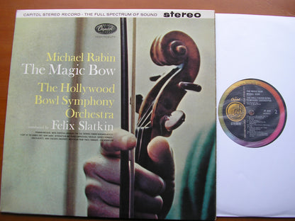 THE MAGIC BOW: VIRTUOSO VIOLIN MUSIC    MICHAEL RABIN / HOLLYWOOD BOWL SYMPHONY / SLATKIN    SP 8510