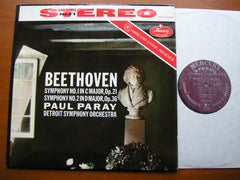 BEETHOVEN: SYMPHONIES Nos. 1 & 2   PARAY / DETROIT SYMPHONY   SR 90205