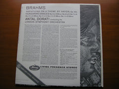 BRAHMS: HAYDN VARIATIONS / HUNGARIAN DANCES Nos. 1 /2 / 5 / 6 / 7 / 11 / 21    DORATI / LONDON SYMPHONY     SR 90154