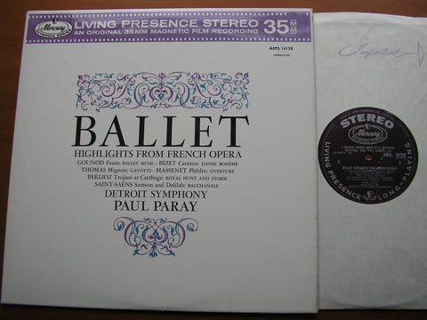 BALLETS FROM FRENCH OPERA: BIZET / GOUNOD / THOMAS / BERLIOZ / MASSENET / SAINT-SAENS      PARAY / DETROIT SYMPHONY   AMS 16138