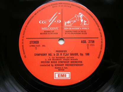 PROKOFIEV: SYMPHONY No. 5    ROZHDESTVENSKY / MOSCOW RADIO SYMPHONY    ASD 2758