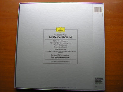 VERDI: REQUIEM    SWEET / QUIVAR / COLE / ESTES / BERLIN PHILHARMONIC ORCHESTRA / GIULINI   2LP    423 674