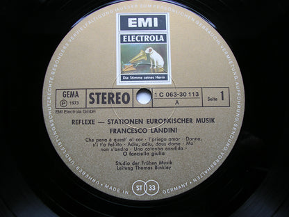 LANDINI: SONGS    VON RAMM / LEVITT / STUDIO OF EARLY MUSIC / THOMAS BINKLEY    063 30 113