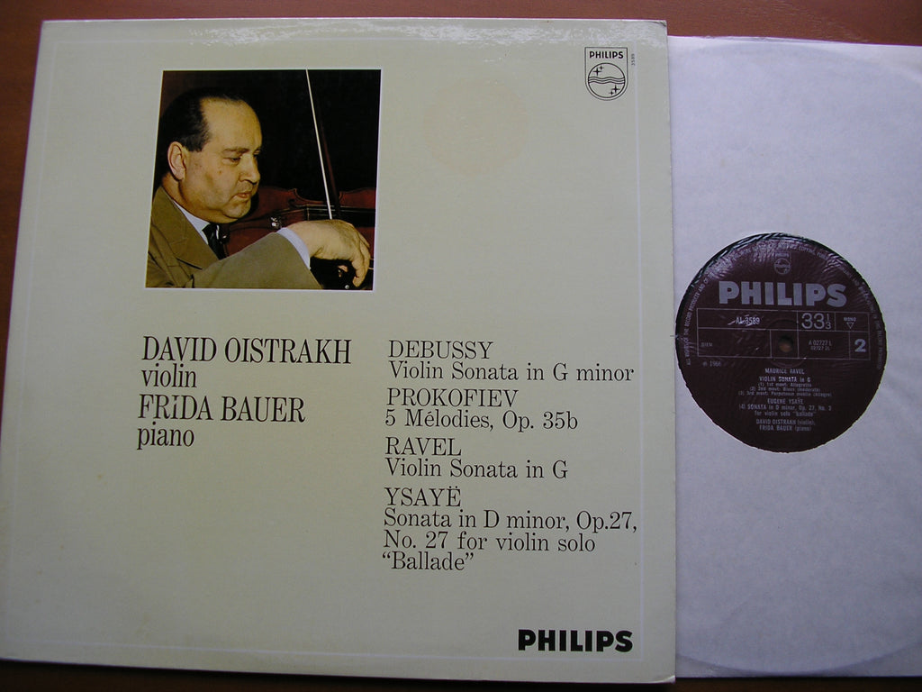 DEBUSSY: VIOLIN SONATA / PROKOFIEV: 5 MELODIES / RAVEL: VIOLIN SONATA / YSAYE: SONATA Op. 27      OISTRAKH / BAUER      AL 3589