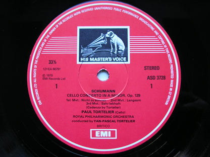 SCHUMANN: CELLO CONCERTO / BRUCH: KOL NIDREI PAUL TORTELIER / RPO / Y-P TORTELIER ASD 3728