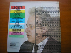 LIGETI: MELODIEN / DOUBLE CONCERTO / CHAMBER CONCERTO     NICOLET / HOLLIGER / LONDON SINFONIETTA / ATHERTON     HEAD 12