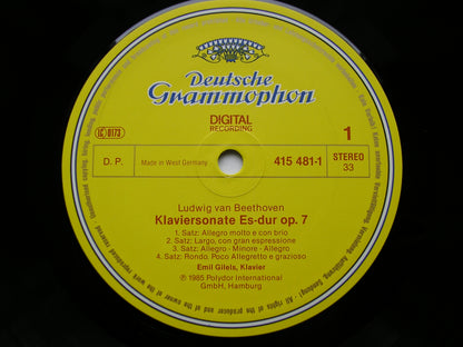 BEETHOVEN: PIANO SONATAS Nos.2 & 4   EMIL GILELS   415 481