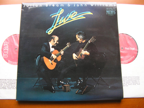 JULIAN BREAM & JOHN WILLIAMS 'LIVE'  - from 1978 Concerts in Boston & New York  2 LP     RL03090