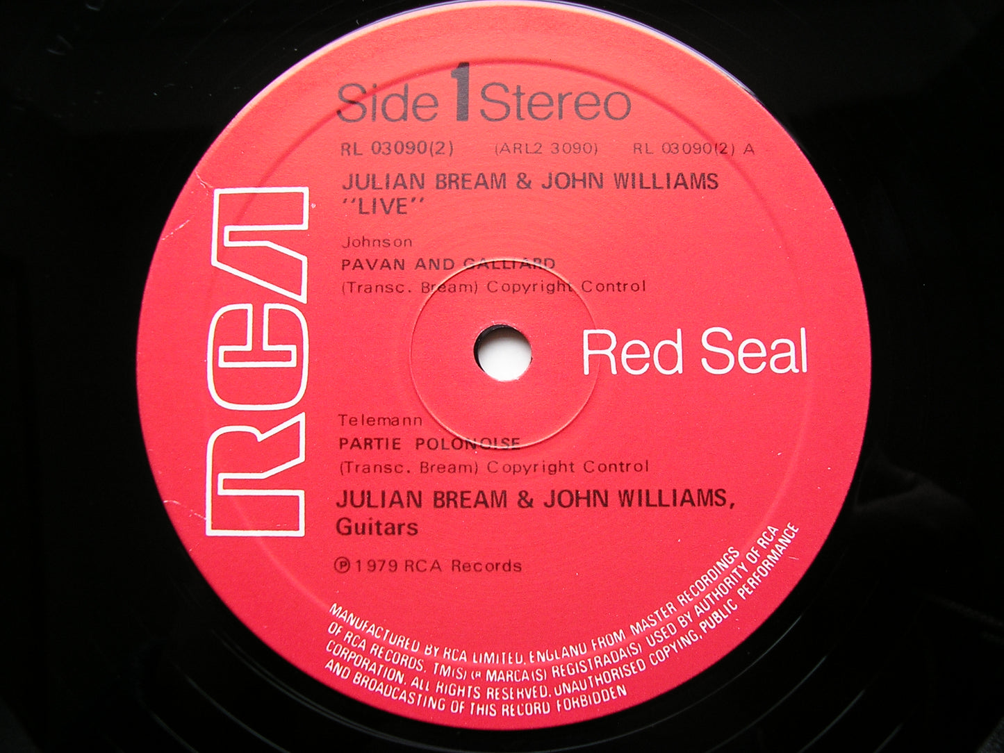 JULIAN BREAM & JOHN WILLIAMS 'LIVE'  - from 1978 Concerts in Boston & New York  2 LP     RL03090