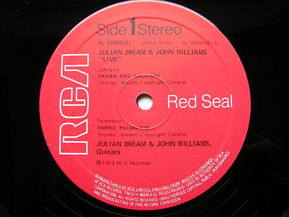 JULIAN BREAM & JOHN WILLIAMS 'LIVE'  - from 1978 Concerts in Boston & New York  2 LP     RL03090