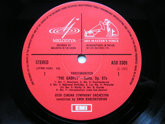 SHOSTAKOVICH: THE GADFLY      EMIN KHACHATURIAN / USSR CINEMA SYMPHONY   ASD 3309