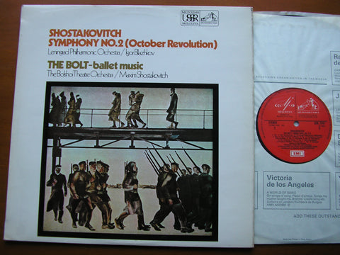 SHOSTAKOVICH: SYMPHONY No. 2 / THE BOLT ballet music    LENINGRAD PO / BLAZHKOV & BOLSHOI ORCHESTRA / MAXIM SHOSTAKOVICH    ASD 2747