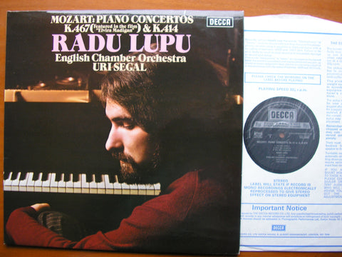 MOZART: PIANO CONCERTOS Nos. 12 & 21      RADU LUPU / ENGLISH CHAMBER ORCHESTRA / SEGAL     SXL 6698