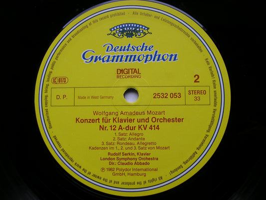 MOZART: PIANO CONCERTOS Nos. 12 & 20      SERKIN / LONDON SYMPHONY / ABBADO     2532 053