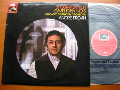 SHOSTAKOVICH: SYMPHONY No. 5    PREVIN / CHICAGO SYMPHONY    ASD 3443