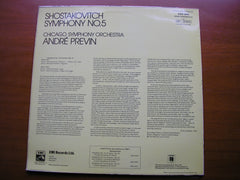 SHOSTAKOVICH: SYMPHONY No. 5    PREVIN / CHICAGO SYMPHONY    ASD 3443