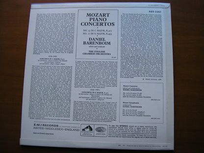 MOZART: PIANO CONCERTOS Nos. 13 & 17      BARENBOIM / ENGLISH CHAMBER ORCHESTRA    ASD 2357