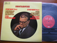 SHOSTAKOVICH: SYMPHONIES Nos. 6  &  9       TEMIRKANOV / LENINGRAD SO / SVETLANOV / USSRSO     ASD 3706