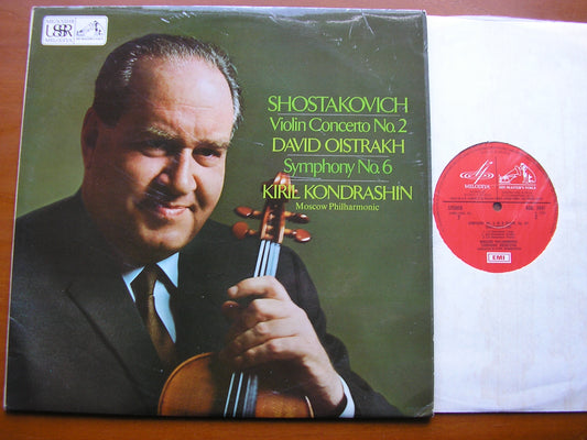 SHOSTAKOVICH: SYMPHONY No. 6 / VIOLIN CONCERTO No. 2    OISTRAKH / MOSCOW PHILHARMONIC / KONDRASHIN     ASD 2447