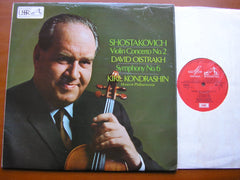 SHOSTAKOVICH: SYMPHONY No. 6 / VIOLIN CONCERTO No. 2    OISTRAKH / MOSCOW PHILHARMONIC / KONDRASHIN     ASD 2447