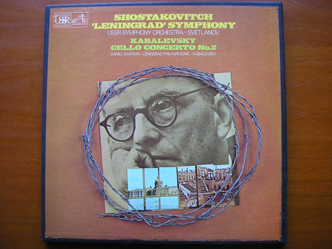 SHOSTAKOVICH: SYMPHONY No. 7 'Leningrad' / KABALEVSKY: CELLO CONCERTO     DANIEL SHAFRAN / USSRSO / LENINGRAD PO / SVETLANOV    SLS 784