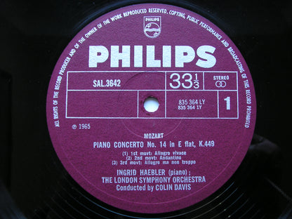 MOZART: PIANO CONCERTOS Nos. 14 & 24      HAEBLER / LONDON SYMPHONY / DAVIS     SAL 3642