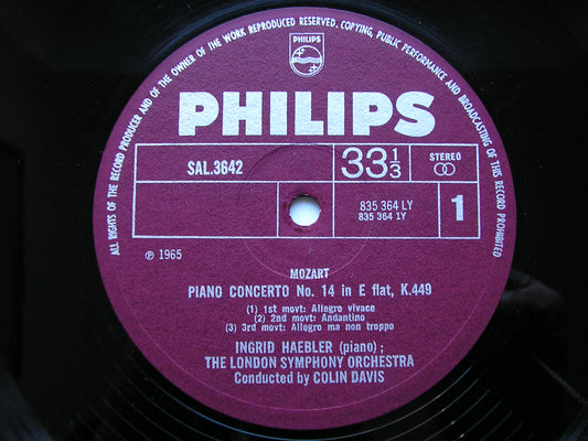 MOZART: PIANO CONCERTOS Nos. 14 & 24     HAEBLER / LONDON SYMPHONY / DAVIS     SAL 3642
