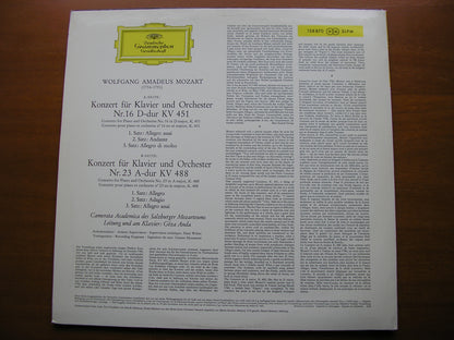 MOZART: PIANO CONCERTOS Nos. 16 & 23     GEZA ANDA / CAMERATA ACADEMICA DES SALZBURGER MOZARTEUMS     138 870